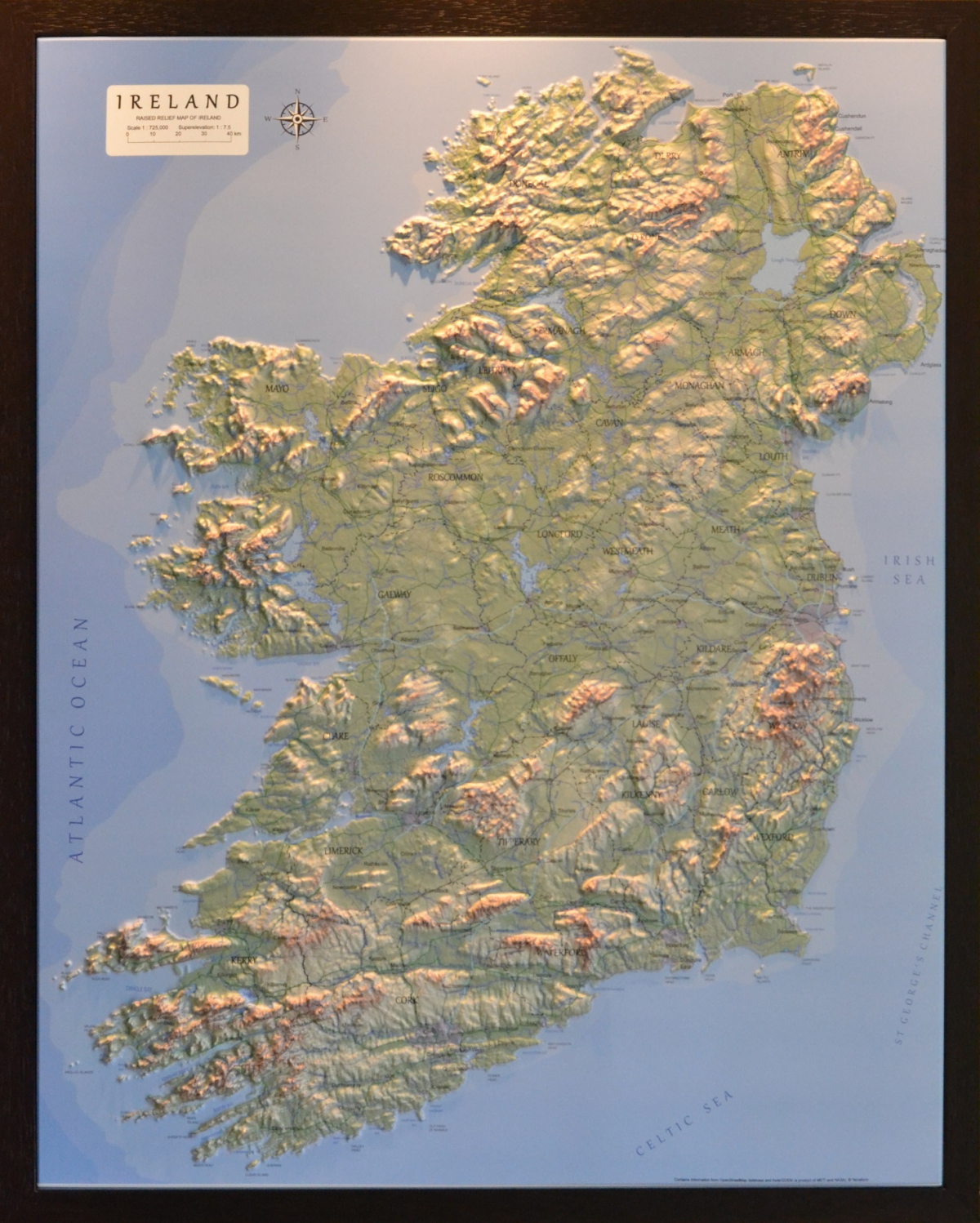 3D map of Ireland